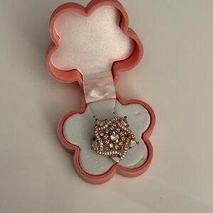 New | Pakistani AD Rose Gold Star Adjustable Ring